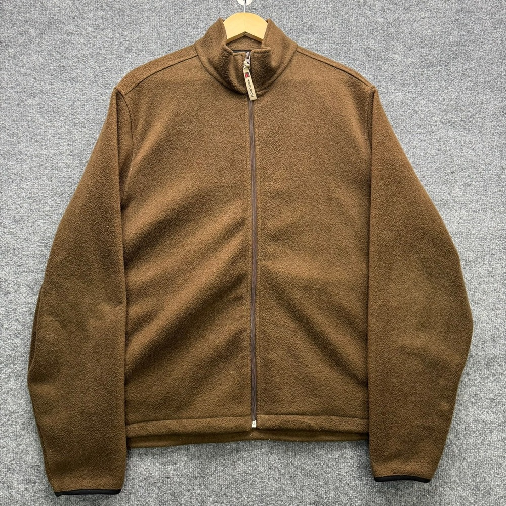 Woolrich Jacket Men's Size L Brown Full Zip Fleece Casual Outdoor